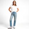 Mom Jeans Donna Vita Alta Gamba Dritta CHIC By Lee