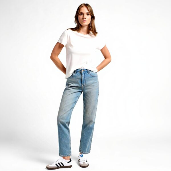 Mom Jeans Donna Vita Alta Gamba Dritta CHIC By Lee