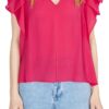 SISLEY Bluse Donna Viscosa Ali Maniche Colori Disponibili-1