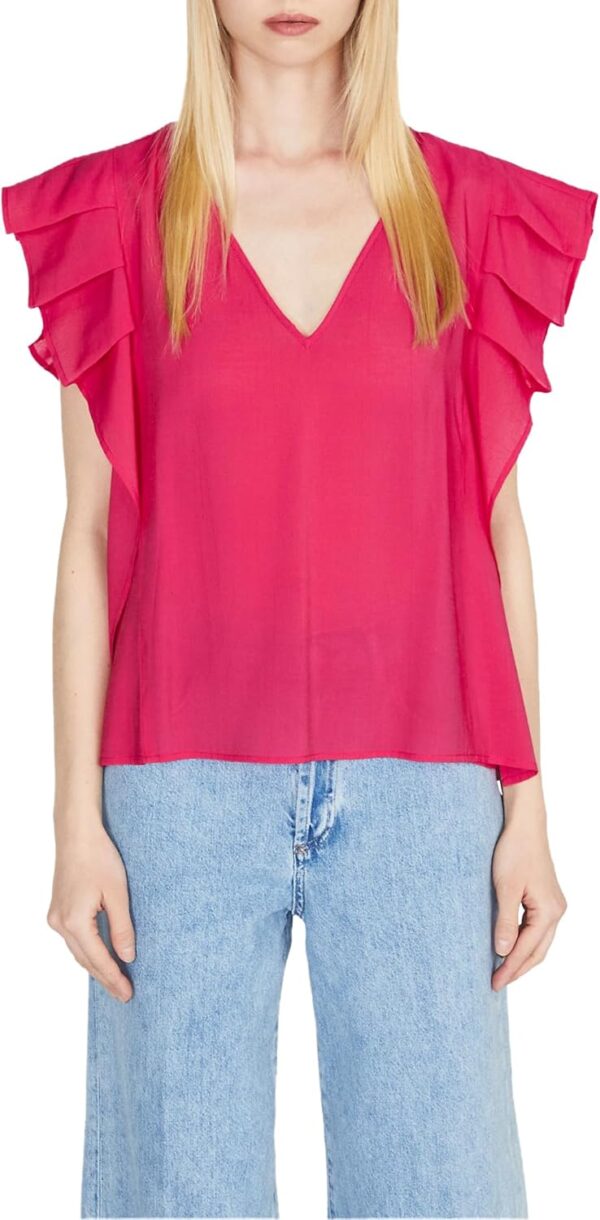 SISLEY Bluse Donna Viscosa Ali Maniche Colori Disponibili-1