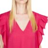 SISLEY Bluse Donna Viscosa Ali Maniche Colori Disponibili-4