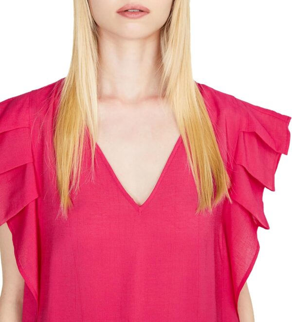 SISLEY Bluse Donna Viscosa Ali Maniche Colori Disponibili-4