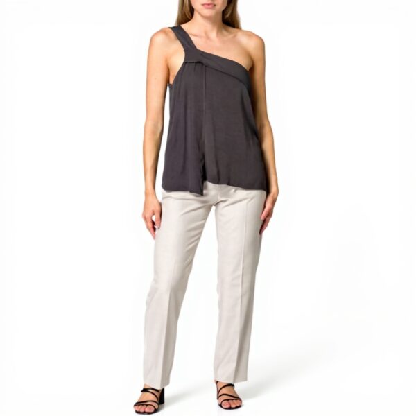 SISLEY Bluse Donna Viscosa Grigio Top Moda