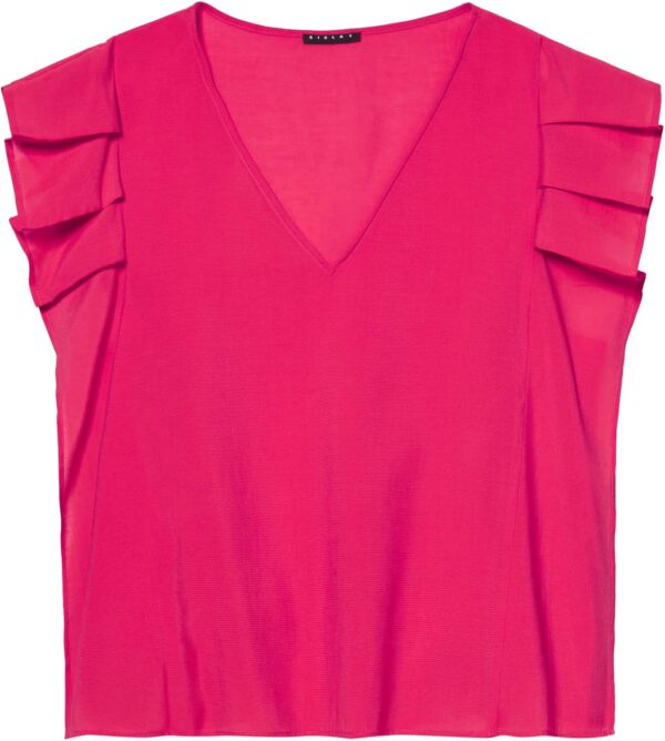 SISLEY Bluse Donna Viscosa Ali Maniche Colori Disponibili-5
