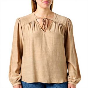 SISLEY Bluse Donna Viscosa Beige Moda Top Donna