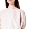 SISLEY Camicia Donna Lino Cotto Rosa Tenue Moda