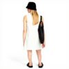 Abito Sisley Donna Bianco Poplin Ricamato Casual