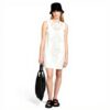 Abito Sisley Donna Bianco Poplin Ricamato Casual