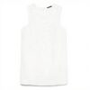 Abito Sisley Donna Bianco Poplin Ricamato Casual