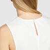 Abito Sisley Donna Bianco Poplin Ricamato Casual-5