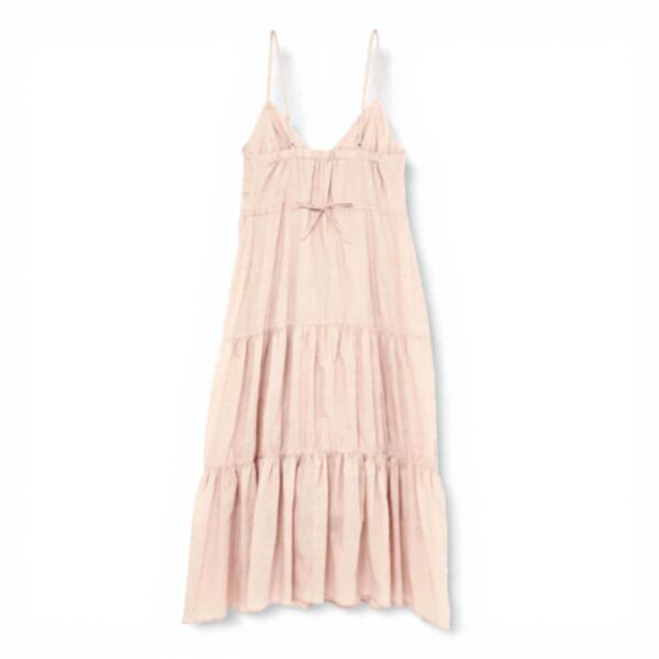 Sisley Dress Donna Cotone Rosa Tenue Vestiti Casual