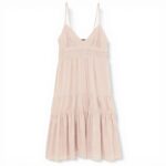 Sisley Dress Donna Cotone Rosa Tenue Vestiti Casual