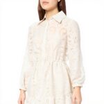 Vestito Donna Sisley Lino Viscosa Casual Floreale