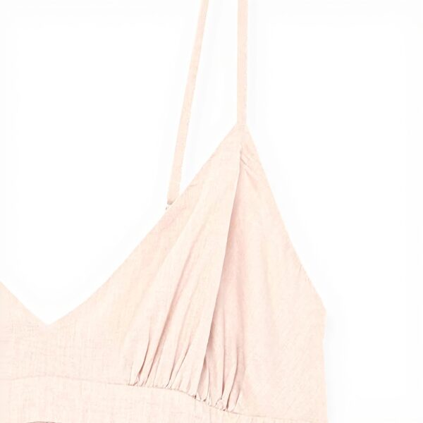 Sisley Dress Donna Cotone Rosa Tenue Vestiti Casual