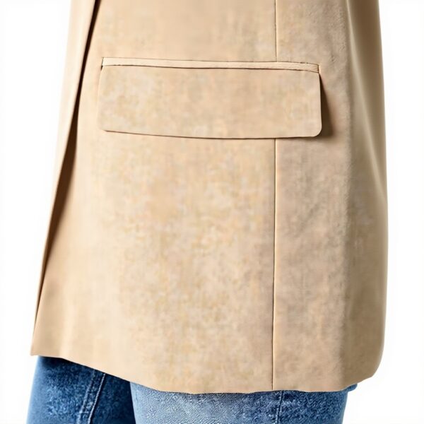 Sisley Giacca Donna Poliestere Viscosa Beige Taglia 46