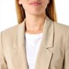 Sisley Giacca Donna Poliestere Viscosa Beige Taglia 46