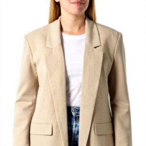 Sisley Giacca Donna Poliestere Viscosa Beige Taglia 46