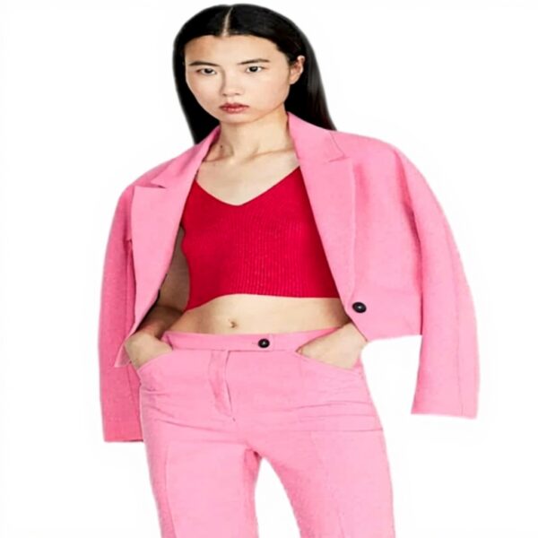 SISLEY Giacca Donna Fucsia Poliestere Viscosa Elastan