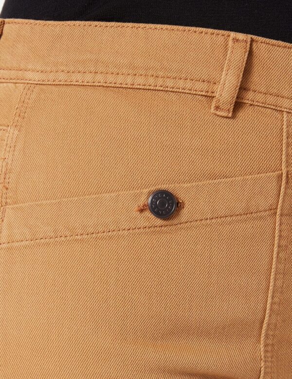 Jeans Donna SISLEY Denim Senape Tascabili Comodi-2