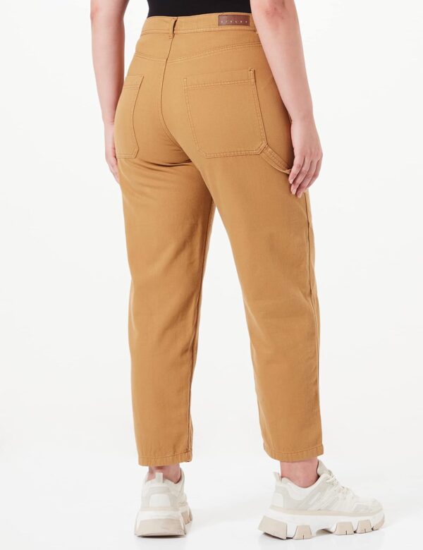 Jeans Donna SISLEY Denim Senape Tascabili Comodi-3