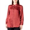 Maglietta Donna SISLEY 100 Acetato Colore Brown 2t1