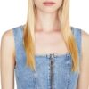 SISLEY Maglietta Donna T-shirt cotone Light Blue Denim-4