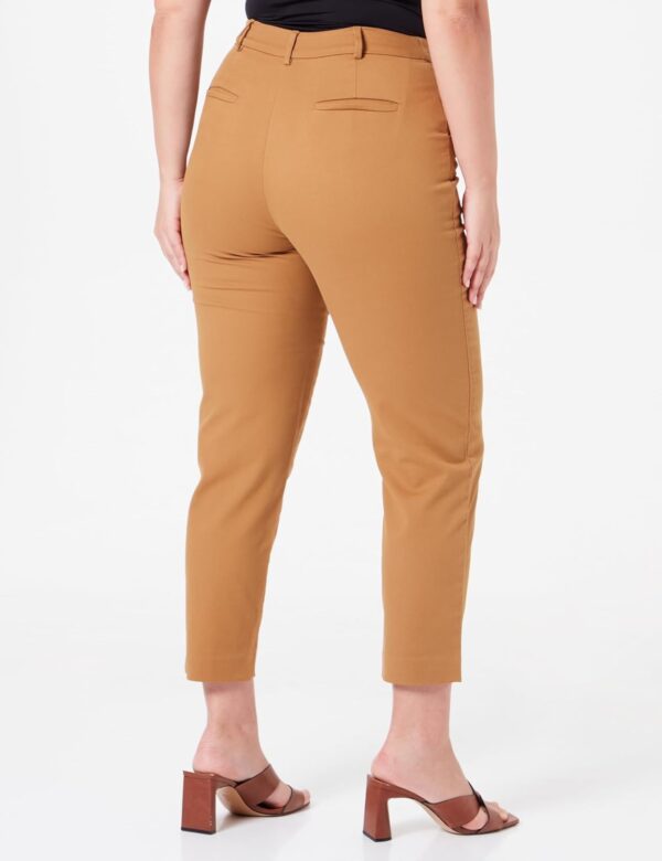 Pantaloni Donna SISLEY Cotone Elastan Colore Camel-2