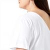 T-Shirt Donna Sisley 3lanw4002 Bianco Spalle Scese