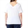 T-Shirt Donna Sisley 3lanw4002 Bianco Spalle Scese