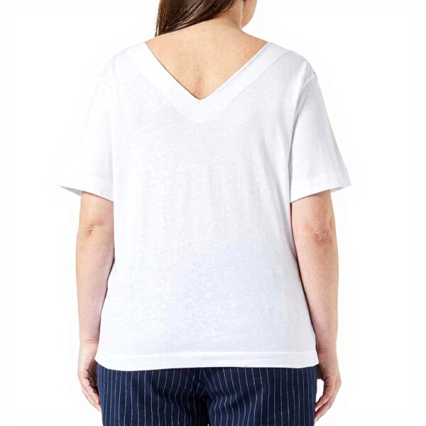 T-Shirt Donna Sisley 3lanw4002 Bianco Spalle Scese