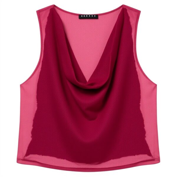 Sisley T-Shirt Donna Fucsia Viscosa Canotta Top