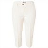 Sisley Pantaloni Donna Boxer Bambino Pieghe Tasche Off White