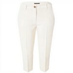 Sisley Pantaloni Donna Boxer Bambino Pieghe Tasche Off White