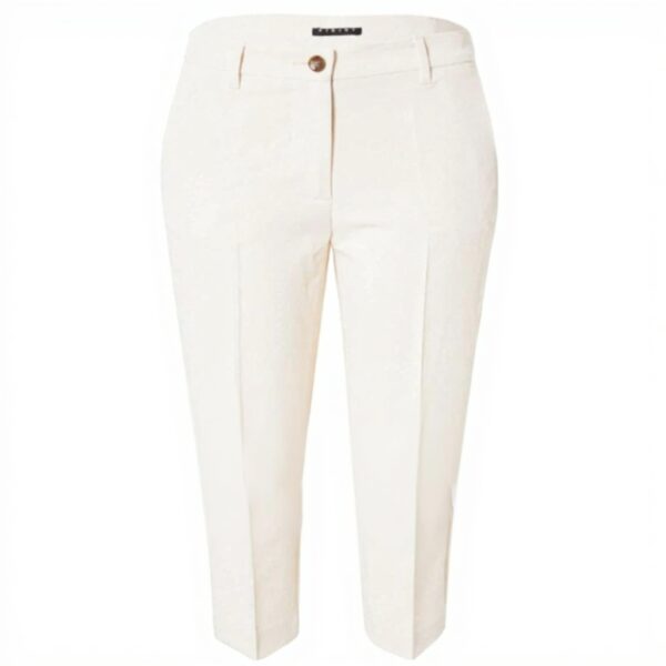 Sisley Pantaloni Donna Boxer Bambino Pieghe Tasche Off White