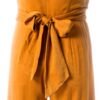Sisley Tuta Donna Salopette Viscoe Arancione Taglia 40