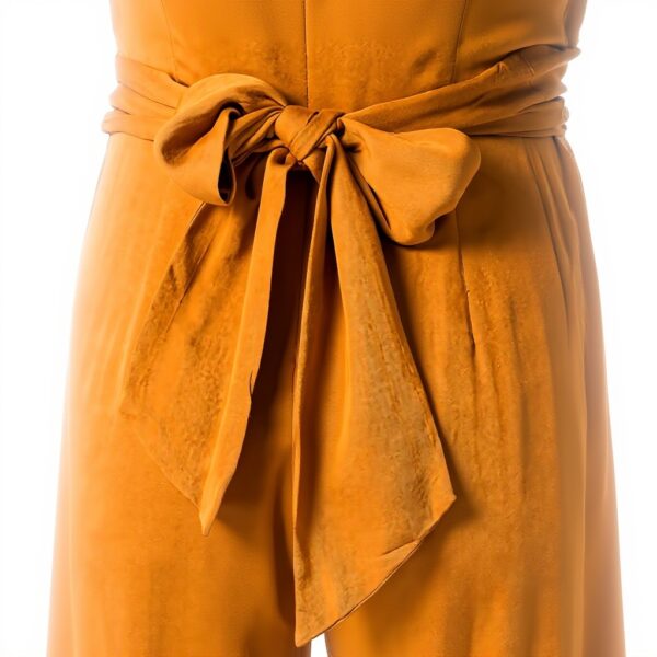 Sisley Tuta Donna Salopette Viscoe Arancione Taglia 40
