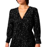 Vestito Donna SISLEY Stampa Bianca Nera Casual Viscose
