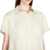Maglietta SISLEY Donna Lino Beige T-shirt casual