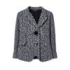 Cappotto Donna SISLEY Lana Colori Bianco Nero 902