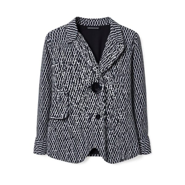 Cappotto Donna SISLEY Lana Colori Bianco Nero 902