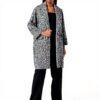 Cappotto Donna SISLEY Lana Colori Bianco Nero 902