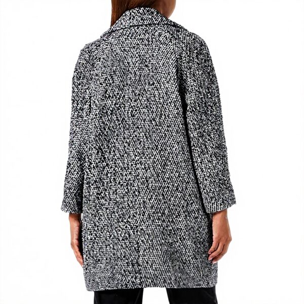 Cappotto Donna SISLEY Lana Colori Bianco Nero 902