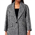 Cappotto Donna SISLEY Lana Colori Bianco Nero 902