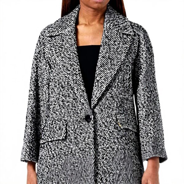 Cappotto Donna SISLEY Lana Colori Bianco Nero 902