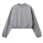 Felpa senza cappuccio donna United Colors of Benetton cotone