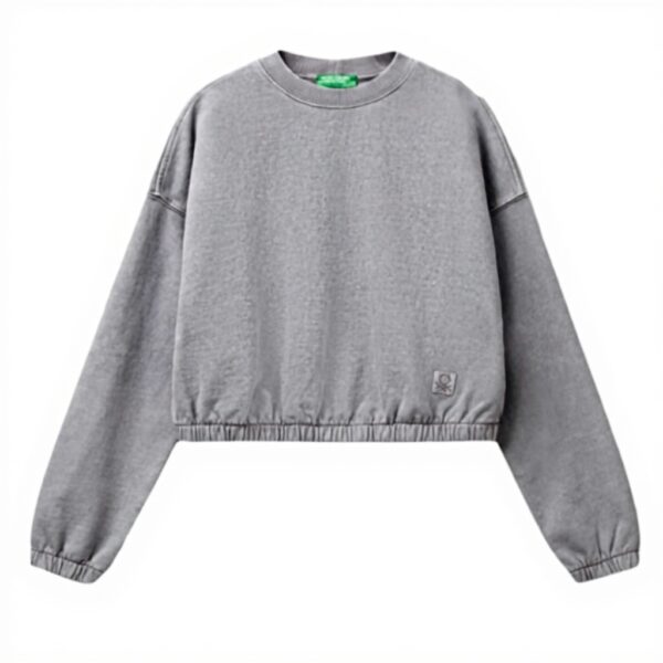 Felpa senza cappuccio donna United Colors of Benetton cotone