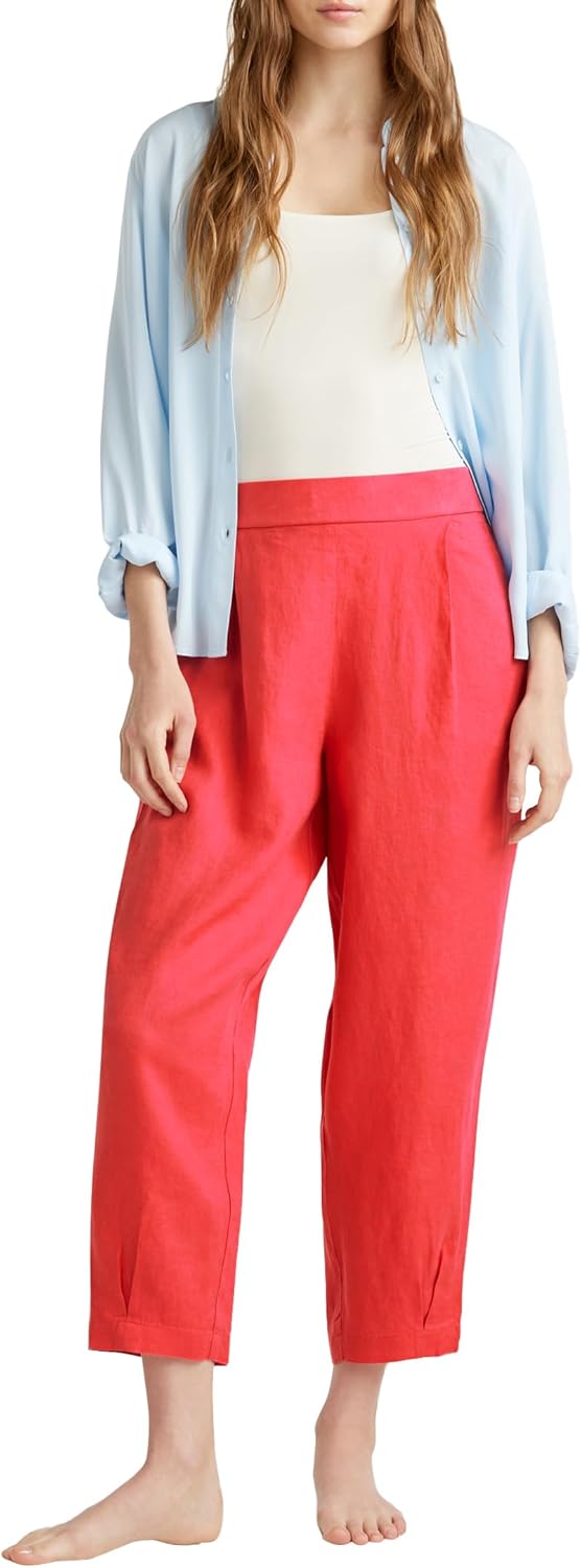 Pantaloni Donna United Colors of Benetton Lino Morbido-0