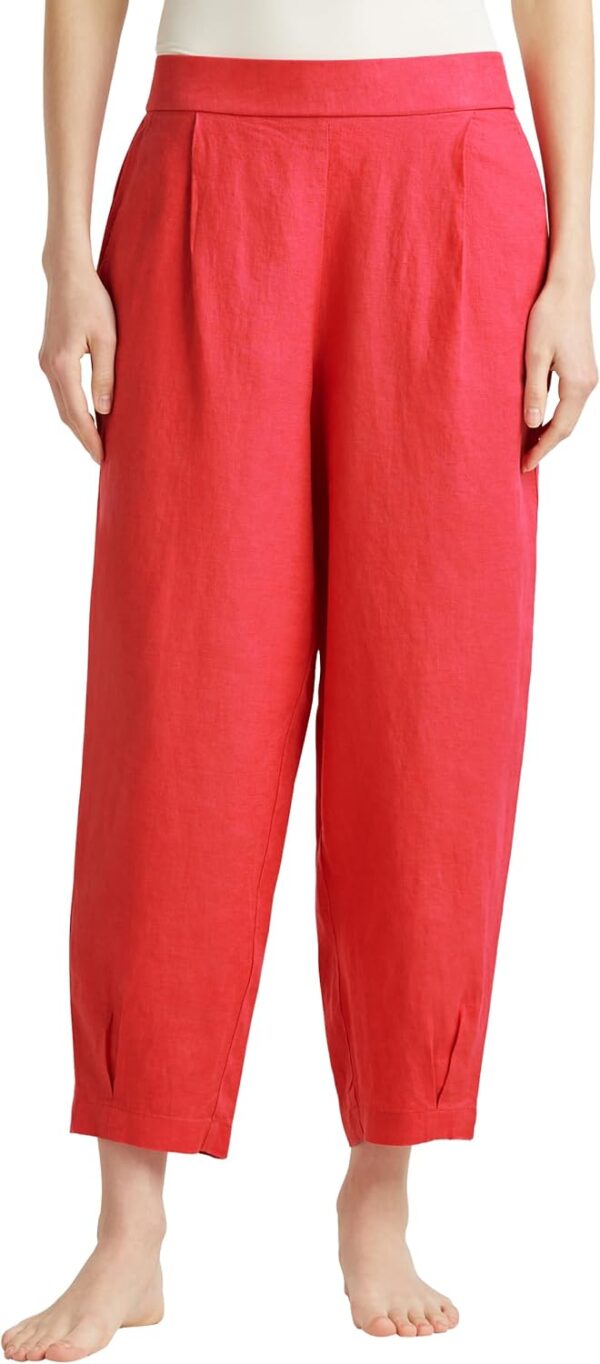Pantaloni Donna United Colors of Benetton Lino Morbido-3