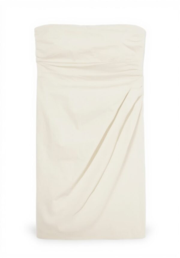 Sisley Dress Donna Abito Midi Cotone Casual Beige