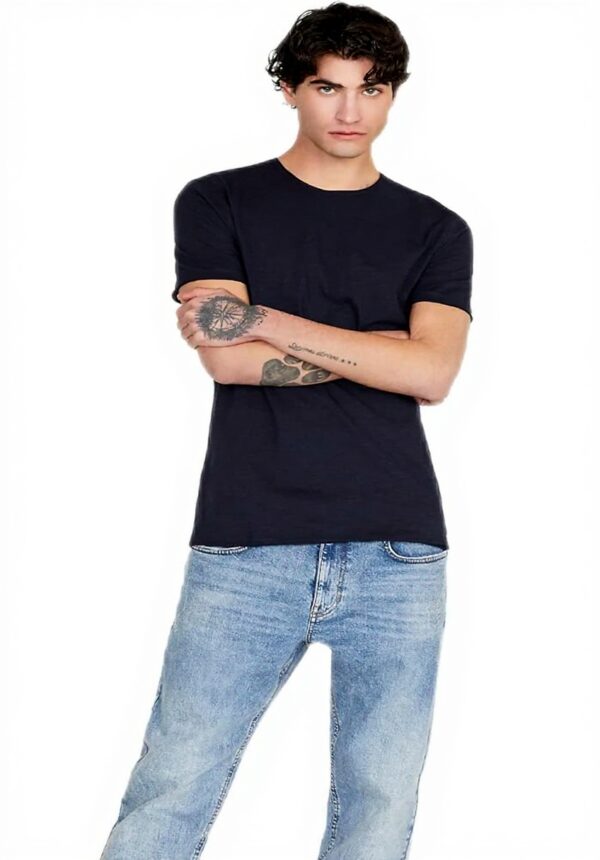 Jeans Uomo SISLEY Cotone Elastan Regolare Blue Denim
